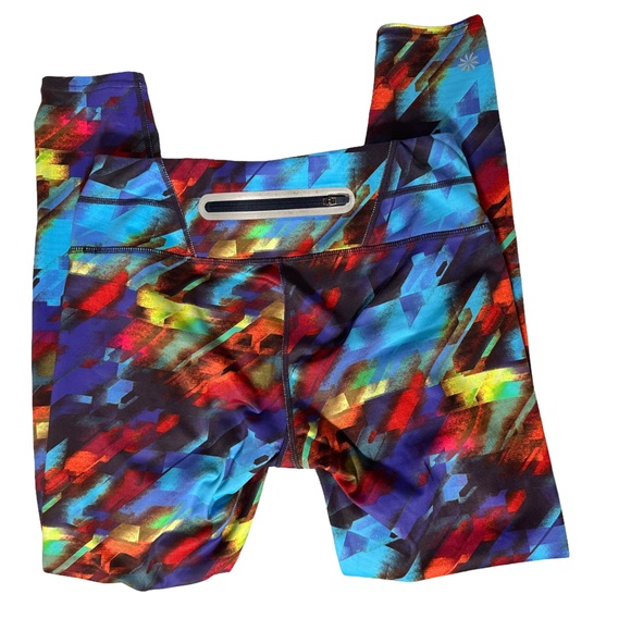 Athleta Colorburst Sonar Yoga/Running Leggings - Picture 2 of 7